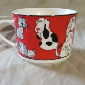 Red Dog-Themed Ceramic Mug
